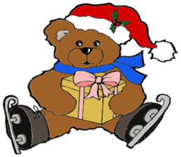 Super Christmas Santa Claus and animals sticker #2002308