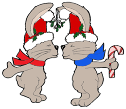 Super Christmas Santa Claus and animals sticker #2002315