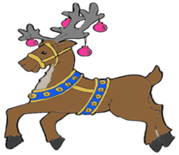 Super Christmas Santa Claus and animals sticker #2002316