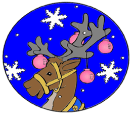 Super Christmas Santa Claus and animals sticker #2002317