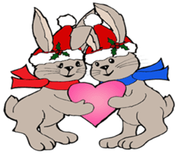 Super Christmas Santa Claus and animals sticker #2002321