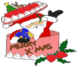 Super Christmas Santa Claus and animals sticker #2002323