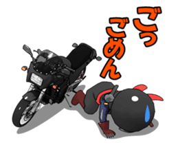 Rider ninja black sticker #2004529
