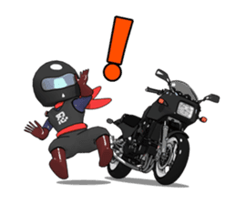Rider ninja black sticker #2004535