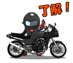 Rider ninja black sticker #2004537
