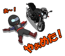 Rider ninja black sticker #2004538