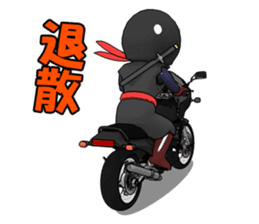 Rider ninja black sticker #2004540
