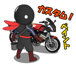 Rider ninja black sticker #2004543