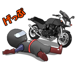 Rider ninja black sticker #2004545