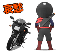 Rider ninja black sticker #2004551