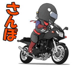 Rider ninja black sticker #2004560