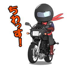 Rider ninja black sticker #2004562