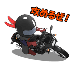 Rider ninja black sticker #2004563