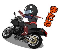 Rider ninja black sticker #2004564