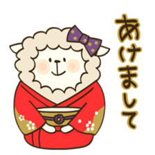 fluffy sheep "Winter and Spring" sticker #2004931