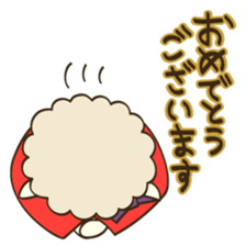 fluffy sheep "Winter and Spring" sticker #2004932