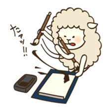 fluffy sheep "Winter and Spring" sticker #2004941