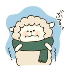 fluffy sheep "Winter and Spring" sticker #2004945