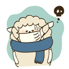fluffy sheep "Winter and Spring" sticker #2004946