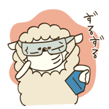 fluffy sheep "Winter and Spring" sticker #2004947