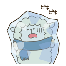 fluffy sheep "Winter and Spring" sticker #2004948