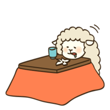 fluffy sheep "Winter and Spring" sticker #2004949