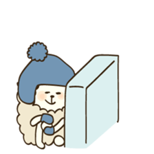 fluffy sheep "Winter and Spring" sticker #2004953