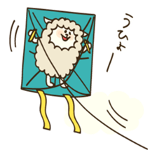 fluffy sheep "Winter and Spring" sticker #2004955