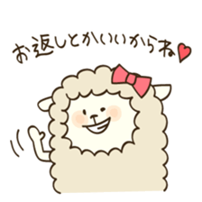 fluffy sheep "Winter and Spring" sticker #2004960