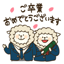 fluffy sheep "Winter and Spring" sticker #2004963