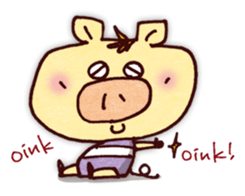 "Pigs Language Sticker" English ver. sticker #2006247