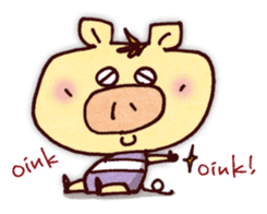"Pigs Language Sticker" English ver. sticker #2006247