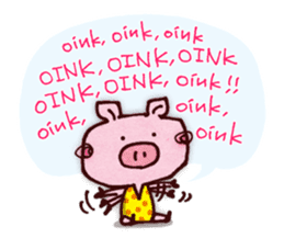 "Pigs Language Sticker" English ver. sticker #2006250