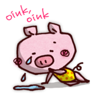 "Pigs Language Sticker" English ver. sticker #2006254