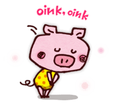 "Pigs Language Sticker" English ver. sticker #2006260