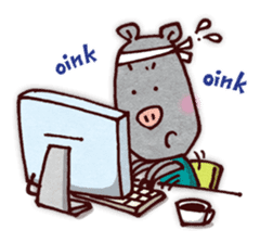 "Pigs Language Sticker" English ver. sticker #2006264