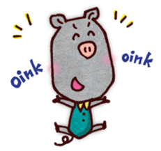 "Pigs Language Sticker" English ver. sticker #2006269