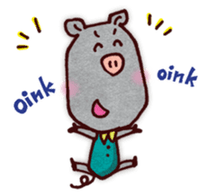 "Pigs Language Sticker" English ver. sticker #2006269