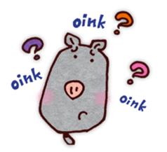 "Pigs Language Sticker" English ver. sticker #2006273