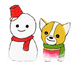 Welsh Corgi Penburogu stamp of sticker #2007282