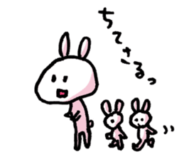 Funny cat & bunny from KAGOSHIMA sticker #2008552