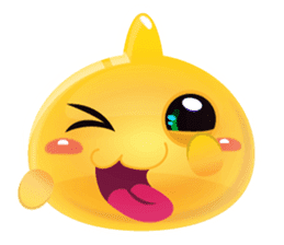 Yomi, the cute funny yellow jelly sticker #2008887