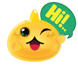 Yomi, the cute funny yellow jelly sticker #2008906