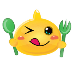 Yomi, the cute funny yellow jelly sticker #2008923