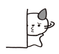 From wall to the Cat (silent stickers) sticker #2009341