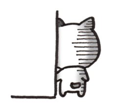 From wall to the Cat (silent stickers) sticker #2009344