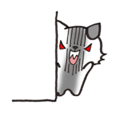 From wall to the Cat (silent stickers) sticker #2009354