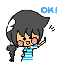 japanese Braid girl sticker #2009797