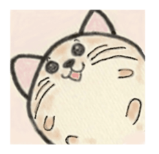 This stamp cute round sticker #2009924