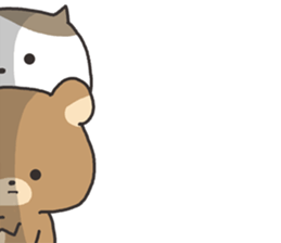 A bear and cat sticker #2011515